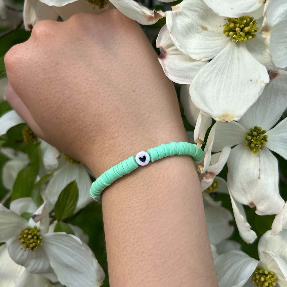 Minty heart bracelet💚